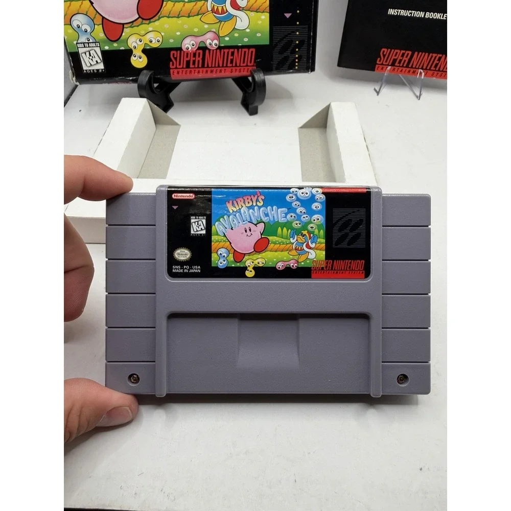 KIRBY'S AVALANCHE NINTENDO SNES COMPLETE CIB TESTED AUTHENTIC Fast Shipping